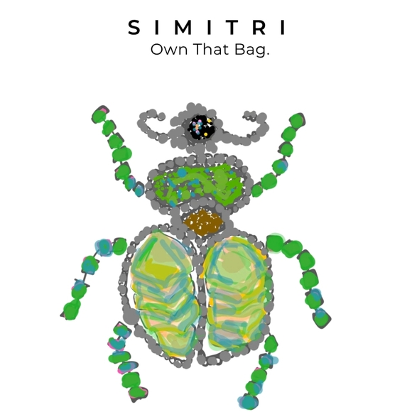 Simitri Black Angel Clutch Crossbody Evening Bag Tulle Bow - Picture 4 of 13